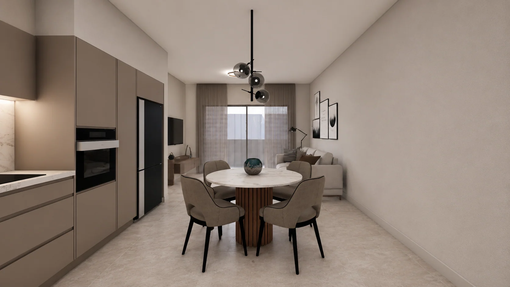 2-bedroom apartment · open-plan kitchen
