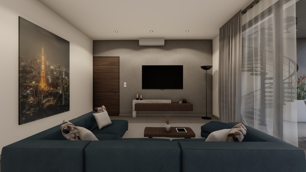 A rendered picture of Armonia Apartments Interior Living Room